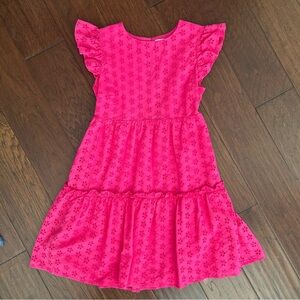 Crewcut Hot Pink Eyelet Dress